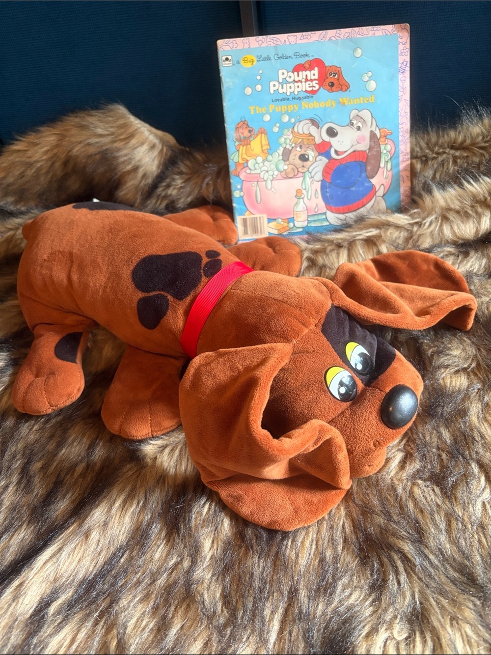 Pound Puppy Plush with Heart Patch + Pound Puppies Book